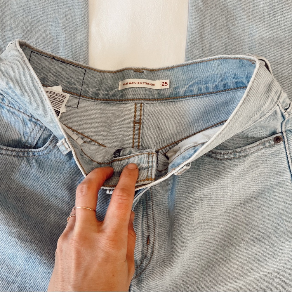 Levi's Light Blue Straight Leg Women's Jeans - Picture 5 of 10